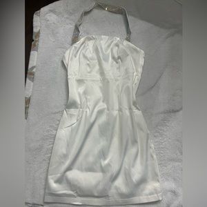 White satin dress, medium size